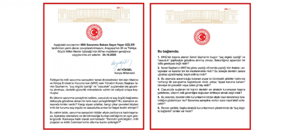 Ali Yüksel: “MKE soruşturması, devletin güvenlik mimarisinde ciddi bir zafiyetin göstergesidir” - GÜNDEM - İnternetin Ajansı